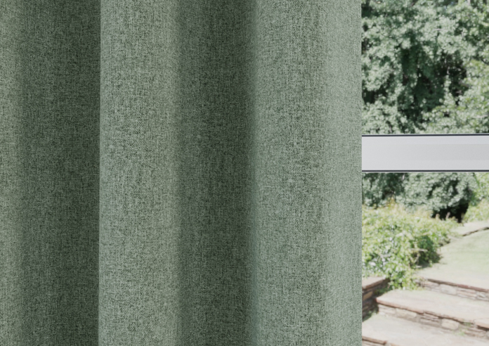 Austin (Blackout) Eyelet, Green - Ready Made Curtains - Image 5